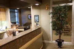 Ness Family Dentistry front desk from the side