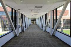 Minot State University (MSU) indoor bridge walkway
